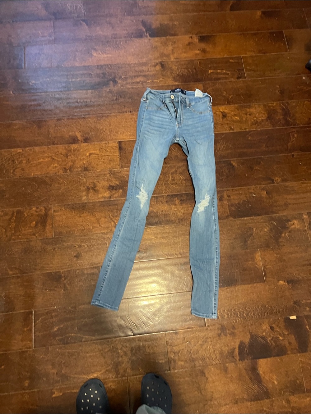 Hollister Light Blue Skinny Distressed Jeans